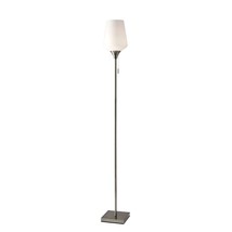 Adesso 4266-22 Roxy Floor Lamp, 71 in., 100W Incandescent/20W CFL, Brushed Steel - $185.99