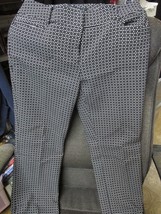 &quot;Black &amp; White Patterned Pants&quot;&quot; - 7TH Avenue Design - Size 4 - £7.09 GBP