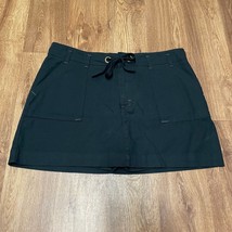 Lee Just Below the Waist Solid Black Denim Skort Size 16P Petite Jean Skirt - £20.35 GBP