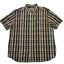Carhartt Plaid Shirt Mens XL Reg Black Relaxed Fit Short Sleeve Cotton 1... - €13,86 EUR