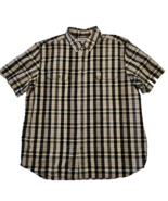 Carhartt Plaid Shirt Mens XL Reg Black Relaxed Fit Short Sleeve Cotton 1... - €13,90 EUR