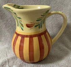 Southern Living at Home Ceramic Gail Pittman Siena 48 oz Pitcher 8” Mint - £15.17 GBP