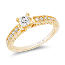 Enchanted Disney Fine Jewelry 14K Gold 3/4 CTTW Anna Engagement Wedding Ring - £55.94 GBP