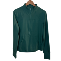 Zyia Active Jacket Womens XXL Green 1/2 Zip Athletic Pocket Long Sleeve Top - £35.26 GBP