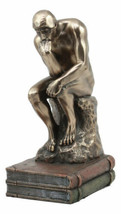 Auguste Rodin Le Penseur The Thinker Sitting On Books Statue The Poet Figurine - £34.61 GBP