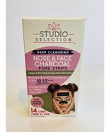 Studio Selection Deep Cleansing Nose &amp; Face Charcoal Unclog Pores Strips... - £11.63 GBP