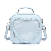 Harajuku JK 3 Ways Ita Handbag with Clear Pocket Women School Totes Kawaii Shoul - £47.59 GBP