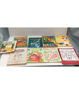 12 mixed used coloring book lot activity book kids craft collage paper s... - $24.75