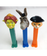 Lot of 3 DreamWorks Shrek Pez Dispensers Puss In Boots, Fiona, &amp; Donkey - $180.04 MXN