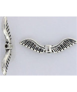 Angel Wing Beads 7mm x 26mm x 3mm Antiqued Pewter (20) Lead - Safe (MFP1... - $55.13 MXN
