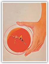 Retro Cocktail Print, Funny Cocktail Poster, Vintage Surrealism Cocktail Art, - £28.76 GBP