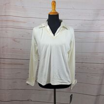 NY Collection Petite White Long Sleeve Embellished Knit Pullover Size PL... - $8.60