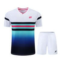 New Men&#39;s Sportswear Sports Top Tennis Clothing Badminton Set T-shirt and Shorts - £27.27 GBP