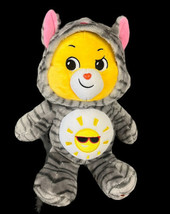Care Bears Unlock The Magic Funshine Bear Plush Toy Kitty cat Suit 13&quot; - £18.28 GBP