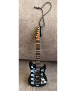 Skull Design Black  Electric Guitar Christmas Tree Ornament 5 inches - £7.78 GBP
