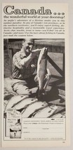 1960 Print Ad Canadian Govt. Travel Bureau Fishing in Canada Ottawa,Canada - £10.25 GBP