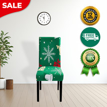 Anyhouz Chair Cover Green Big Leaf Snow Flakes Design with Anti-Dirt and... - $326.19 MXN