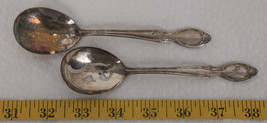 Vintage Pair Wm. Rogers Silverplate Spoons g25 - £23.87 GBP