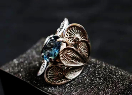 Sterling Silver Filigree w/ Aquamarine - $1,550.00