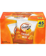 PEPPERIDGE FARM CHEDDAR GOLDFISH CRACKERS - 45 ON THE GO PACKS - 12/21/2... - $17.48