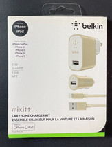 Belkin MIXIT UP Car plus Home Lightning Charger Kit GOLD MFi-Certified - £31.64 GBP
