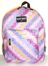 PEACE SIGNS Backpack  Free Shipping Daypack School College Hiking Campin... - £11.82 GBP