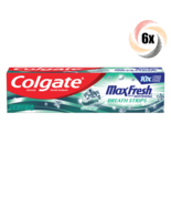 6x Packs Colgate Max Fresh Whitening Breath Strips Fluoride Toothpaste |... - £22.14 GBP