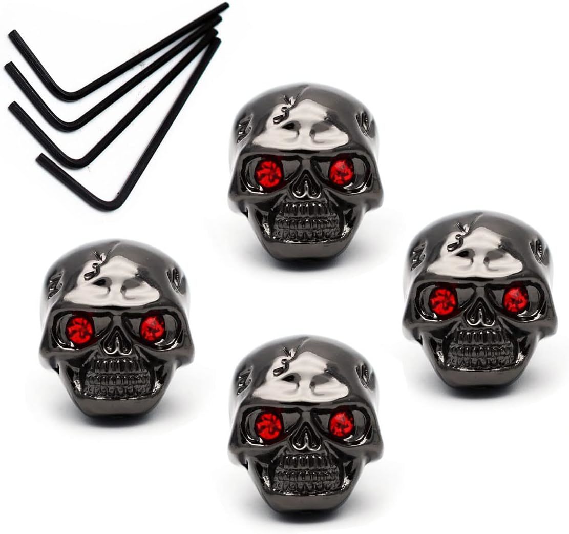 Tuoren 4Pcs Skull Knob Electric Guitar Volume Tone Control Knobs For, Black - $26.99