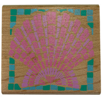 Rubber Stampede Scallop Shell Mosaic Beach Ocean Wood Rubber Stamp A852E - $6.87