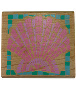 Rubber Stampede Scallop Shell Mosaic Beach Ocean Wood Rubber Stamp A852E - $9.39 CAD