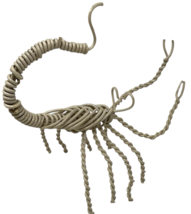 Large 9" Twisted Metal Art Sculpture Scorpion White Hand Made Twisted Metal Art image 4