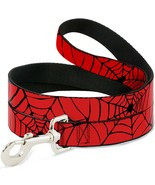 Spider-Man Spiderweb Red &amp; Black Dog Leash by Buckle-Down - £16.32 GBP