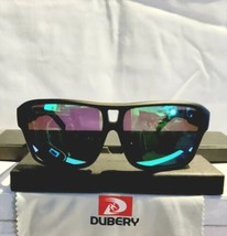 Sunglasses Polarized 100% UV Design in Italy Green  Reflective Lens Black 62mm - £21.49 GBP