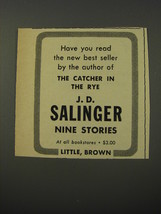 1953 Little, Brown Book Ad - Nine Stories by J.D. Salinger - Have you read - £14.50 GBP