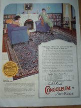 Vintage Gold Seal Congoleum Print Magazine Advertisement 1923 - £7.85 GBP