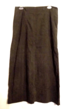 White Stag Khaki Olive Green Faux Micro Suede Skirt size 10 VTG Full Len... - $19.74