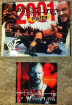 Rare 2001 WWF Poster Calendar  20&quot; x 32&quot; The Rock, Chyna, Triple H, Steve Austin - £8.50 GBP