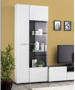 Royce White Tall Display Cabinet - £290.72 GBP