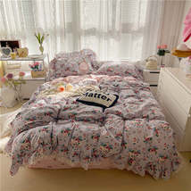 Cotton Lace Three-piece Garden Floral Bed Sheet - £235.10 GBP+