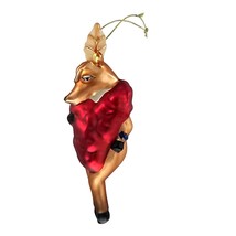 Pottery Barn Reindeer Vixen Ornament Blown Glass Christmas - £59.81 GBP