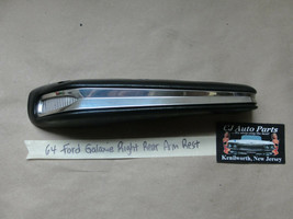 Oem 64 Ford Galaxie Right Passenger Side Rear Door Panel Arm Rest &amp; Trim Black - £67.45 GBP