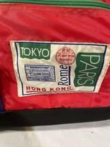 Riviera Vtg Travel Duffle Gym Bag International Large Carry. Paris Tokyo. Red - £21.44 GBP