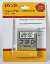 Taylor Digital Remote Probe Cooking Thermometer Timer &amp; 9 USDA Meat Presets - $13.95