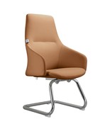 LeisureMod Modern Black Leather Conference Office Chair, Upholstered Sea... - $624.60 CAD+