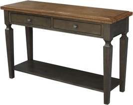 Ic International Concepts Vista Sofa Console Table, 30&quot;, Hickory/Washed Coal - £386.69 GBP