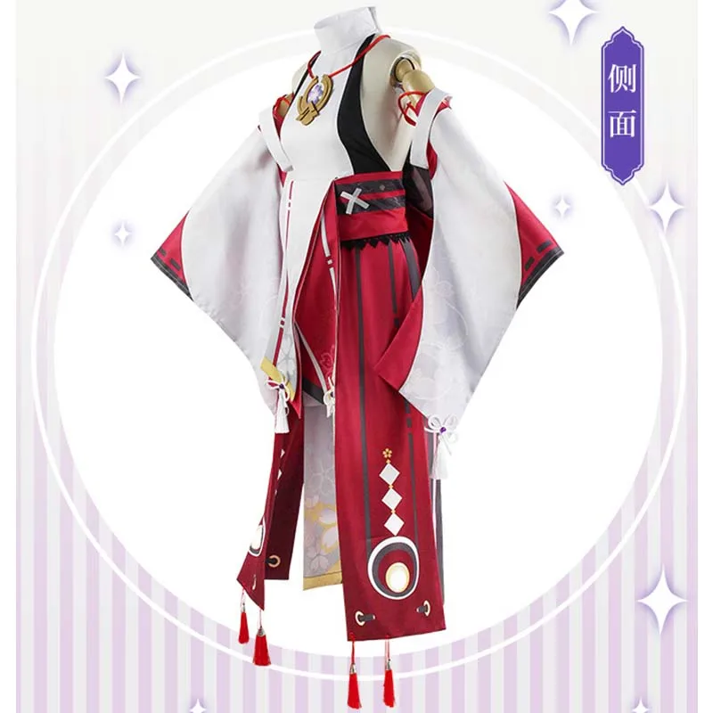 Play Genshin Impact Yae Miko CosPlay Costume Guuji Yae Fancy Outfits Guuji Full  - $88.00