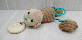 Infantino plush Shake & Pull monkey vibrating rattle teether toy hanging clip on - $7.27