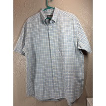 Eddie Bauer Shirt Mens Blue Check Button Up Hiking Casual Short Sleeve S... - $372.25 MXN