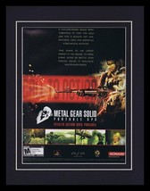 2007 Metal Gear Solid Portable Ops PSP Framed 11x14 ORIGINAL Advertisement - £34.78 GBP