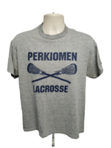 Perkiomen School Lacrosse Adult Medium Gray TShirt - £15.40 GBP